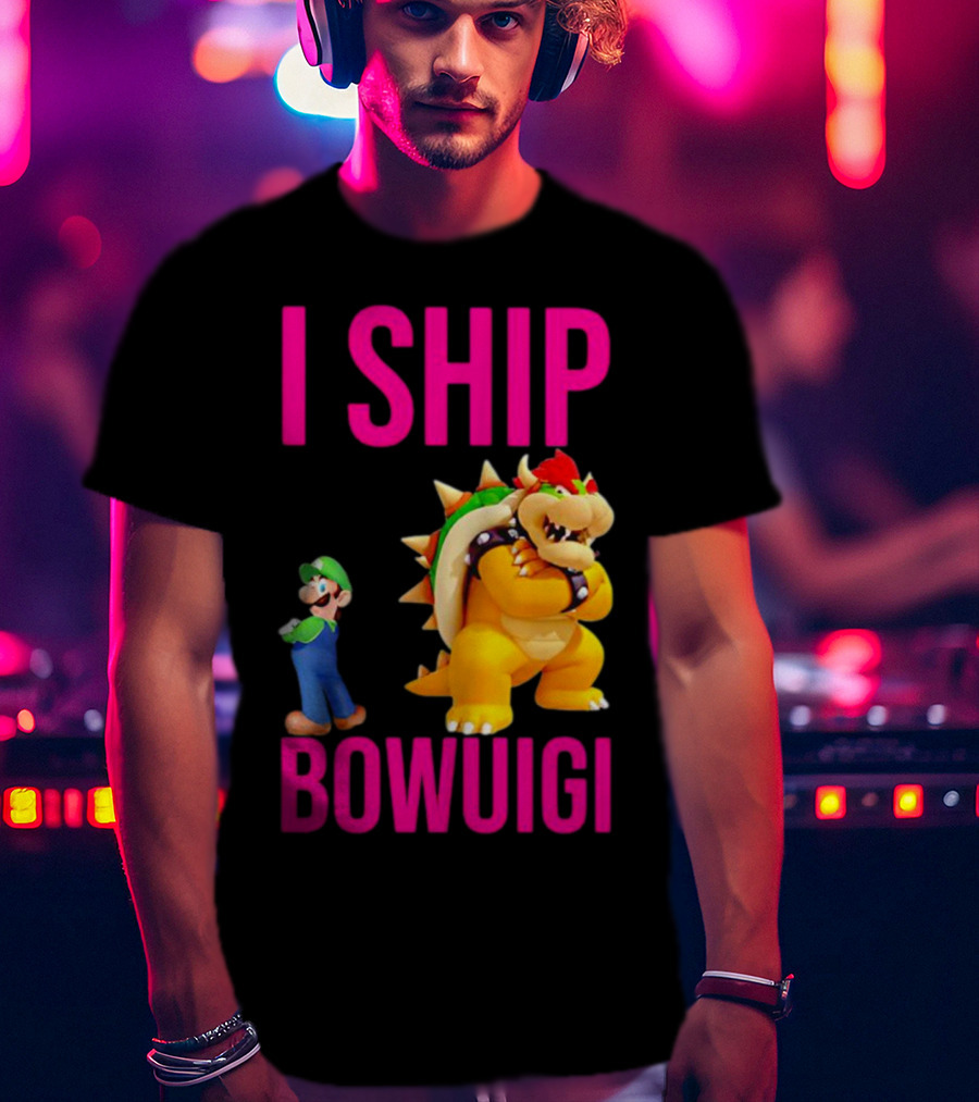 I Ship Bowuigi Super Mario Luigi Bowser T-Shirt