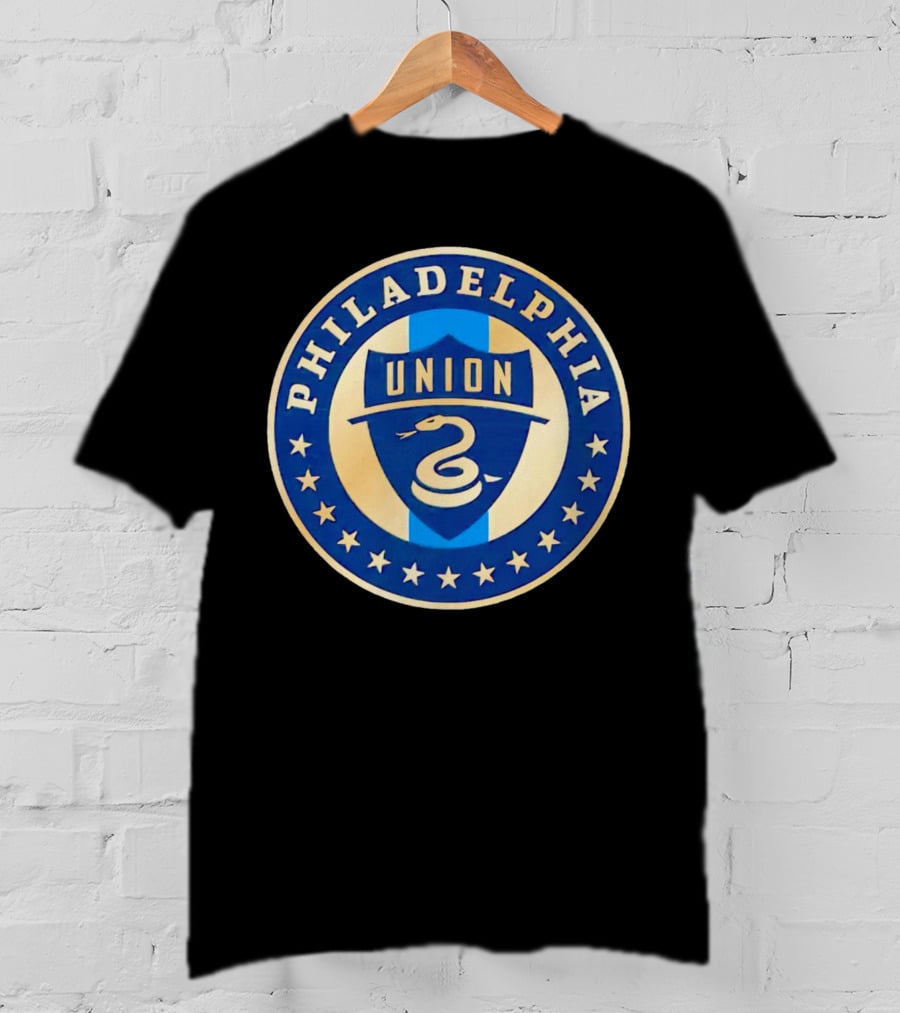 Philadelphia Union Soccer Team Emblem With Stars And Coiled Snake T-Shirt