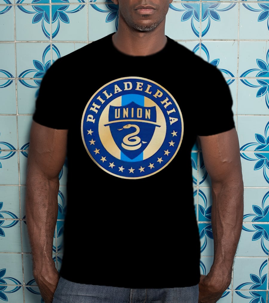 Philadelphia Union Soccer Team Emblem With Stars And Coiled Snake T-Shirt