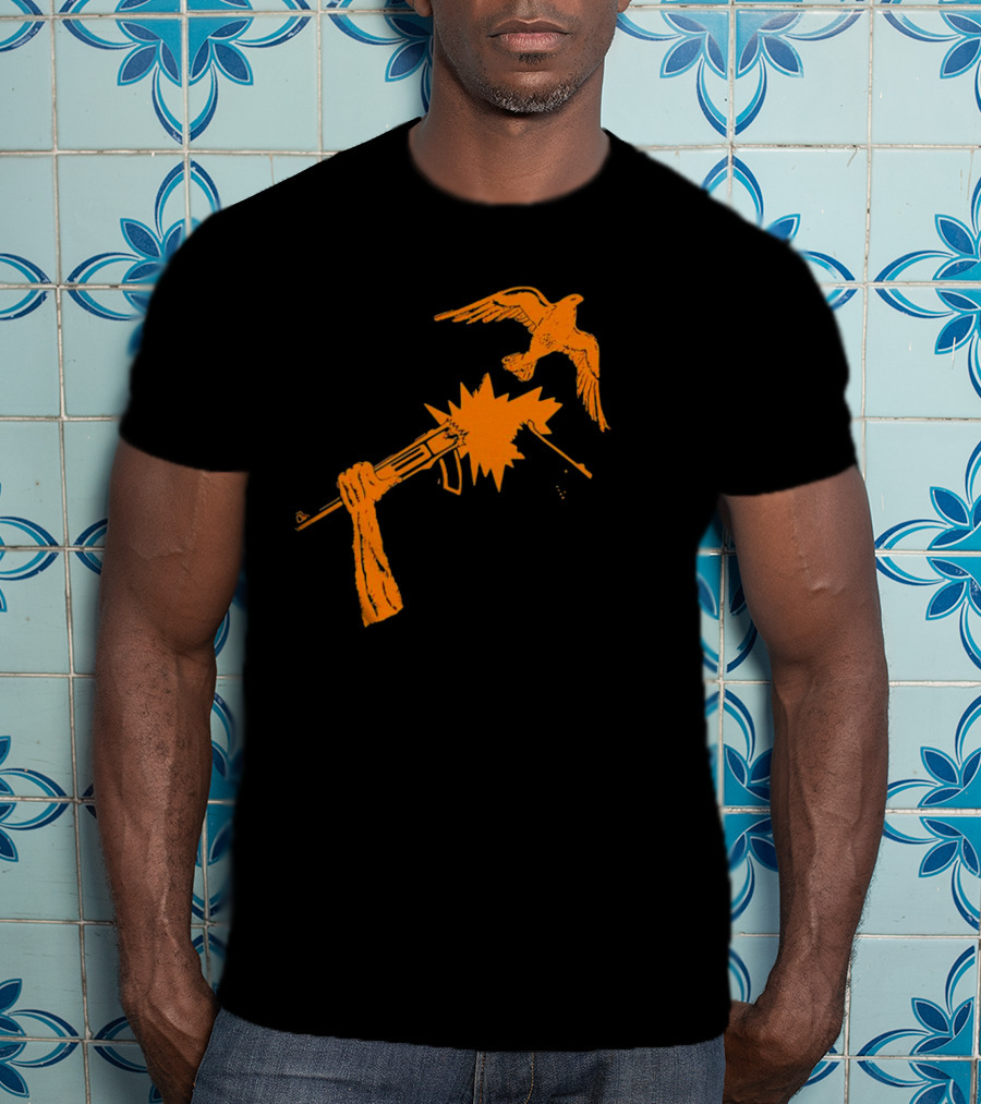 Anti War Gun And Dove Explosive Encounter T-Shirt