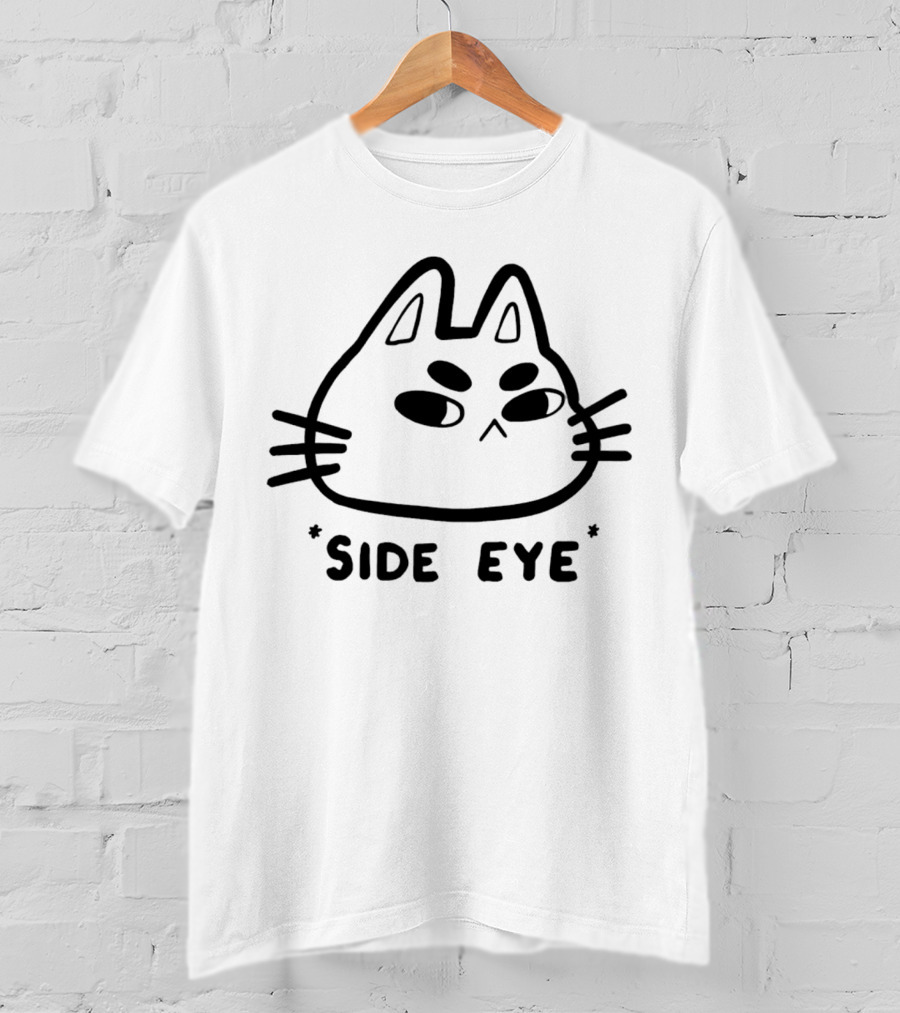 Chocolettchoo Side Eye Cat Drawing T-Shirt