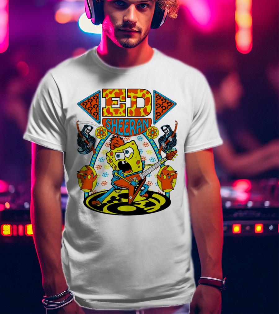 Ed Sheeran Spongebob Rock Band Fusion T-Shirt