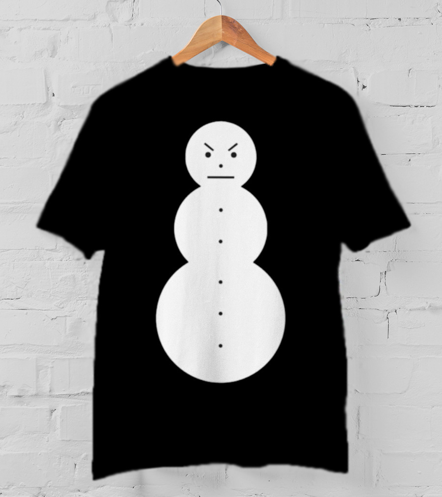 Snowman Annoyed Face Expression T-Shirt