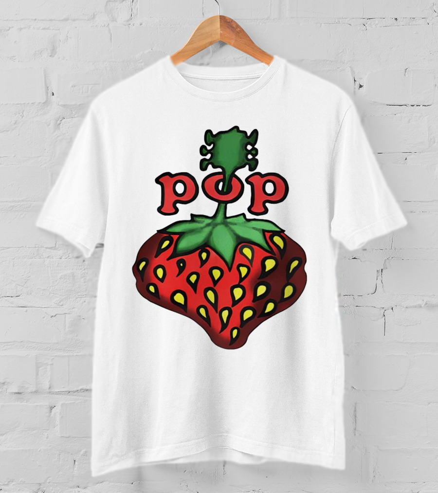 Strawberry Fields Pop Festival Logo With Strawberry T-Shirt