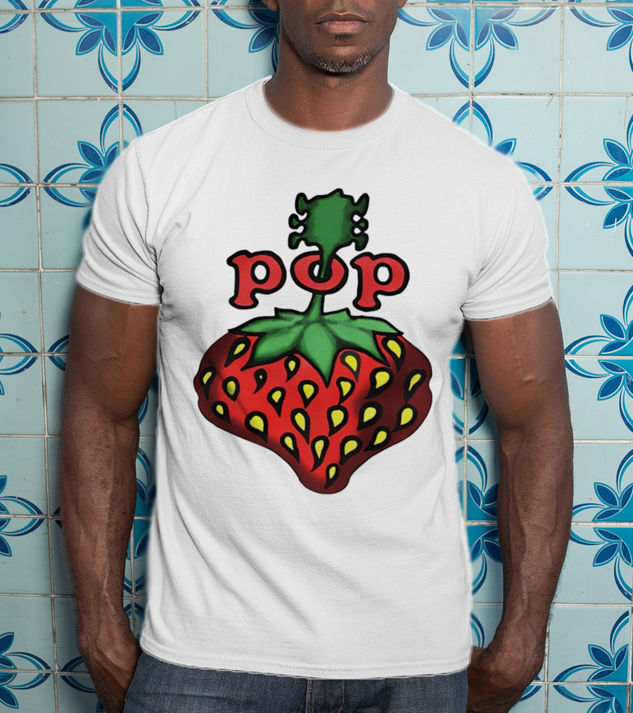 Strawberry Fields Pop Festival Logo With Strawberry T-Shirt