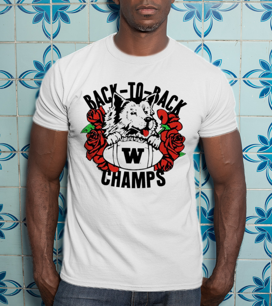 Back To Back Champs Washington Huskies 91 W 92 T-Shirt