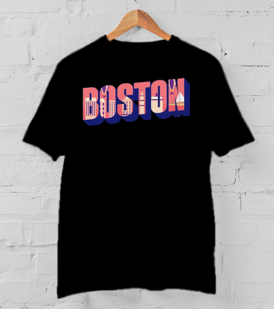 Boston City Landmarks Boston T-Shirt