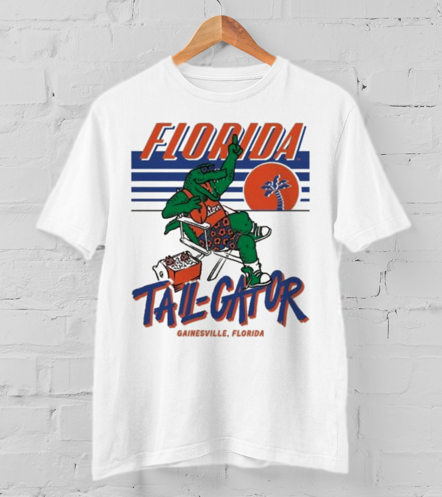 Florida Tail-Gator 1987 Gainesville Retro Style Palm Tree Gator T-Shirt
