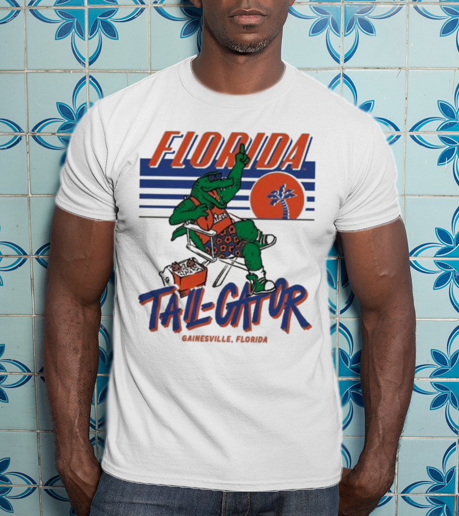 Florida Tail-Gator 1987 Gainesville Retro Style Palm Tree Gator T-Shirt