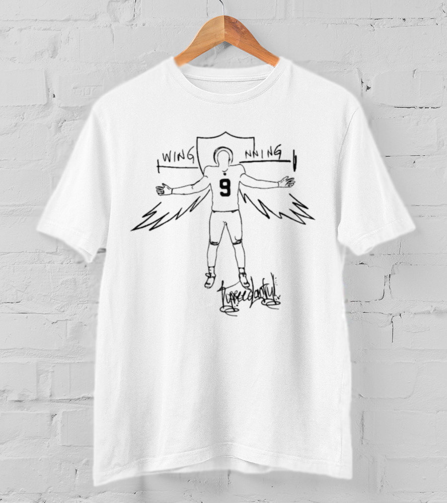 Tyreedactyl Wing Nning 9 Football Player With Wings T-Shirt