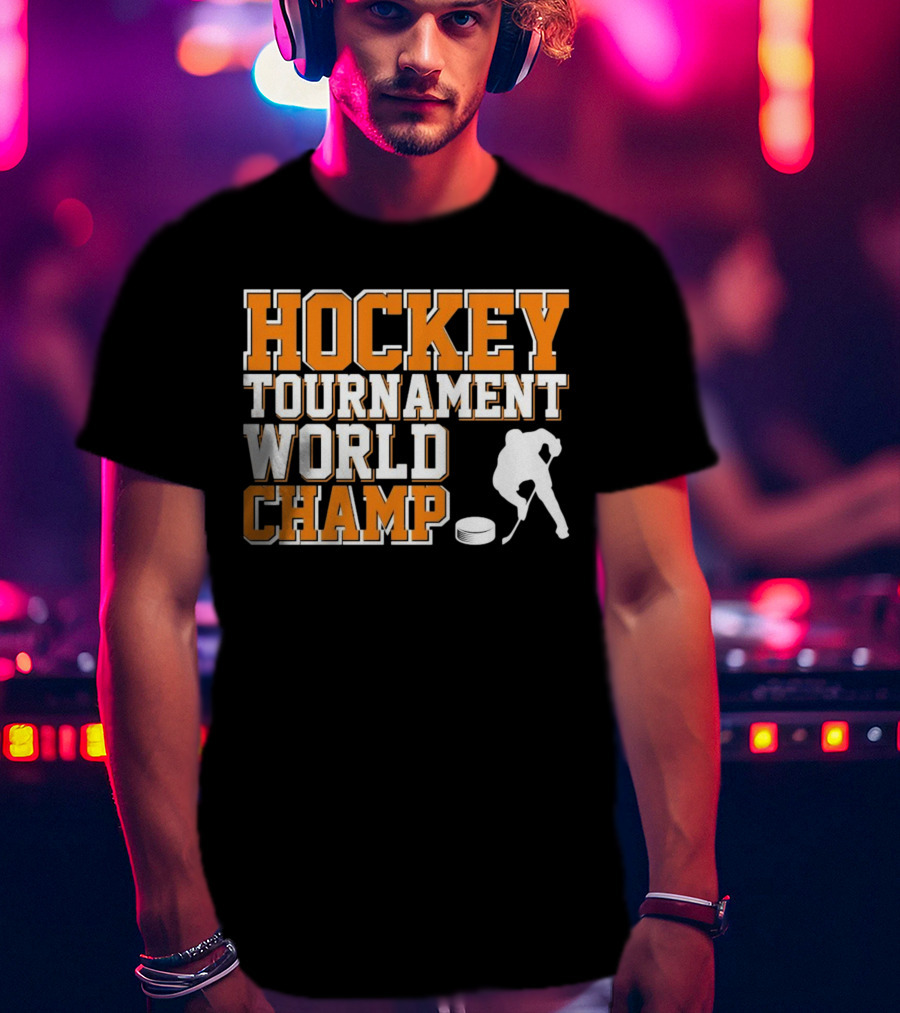 Hockey Tournament World Champ Sunset T-Shirt