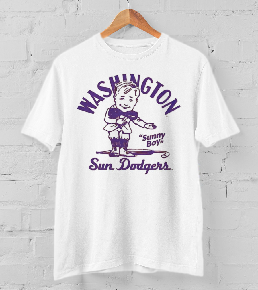 Washington Huskies Sunny Boy Sun Dodgers T-Shirt