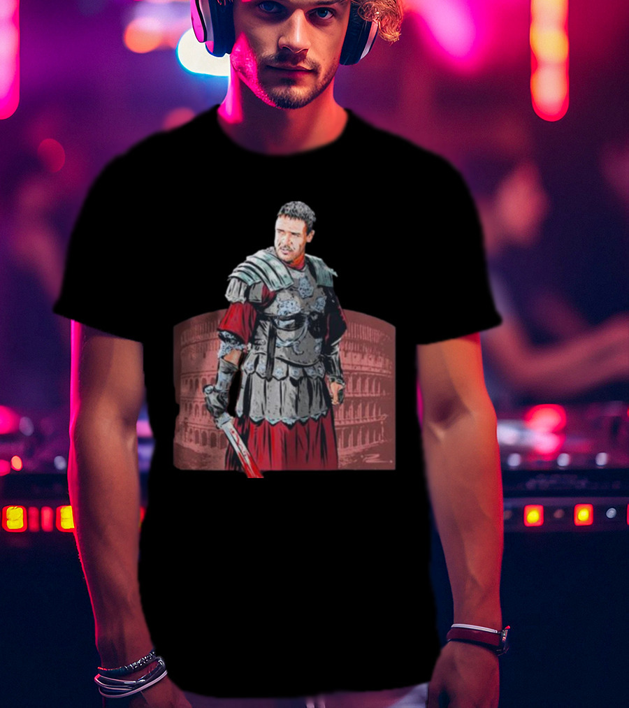 Russell Crowe Gladiator Paul Cemmick Colosseum T-Shirt