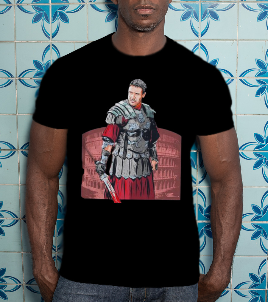 Russell Crowe Gladiator Paul Cemmick Colosseum T-Shirt