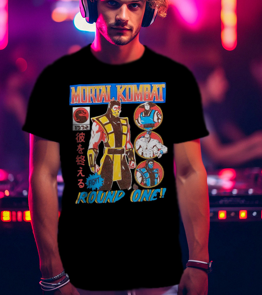 Mortal Kombat 1992 Fight Round One T-Shirt