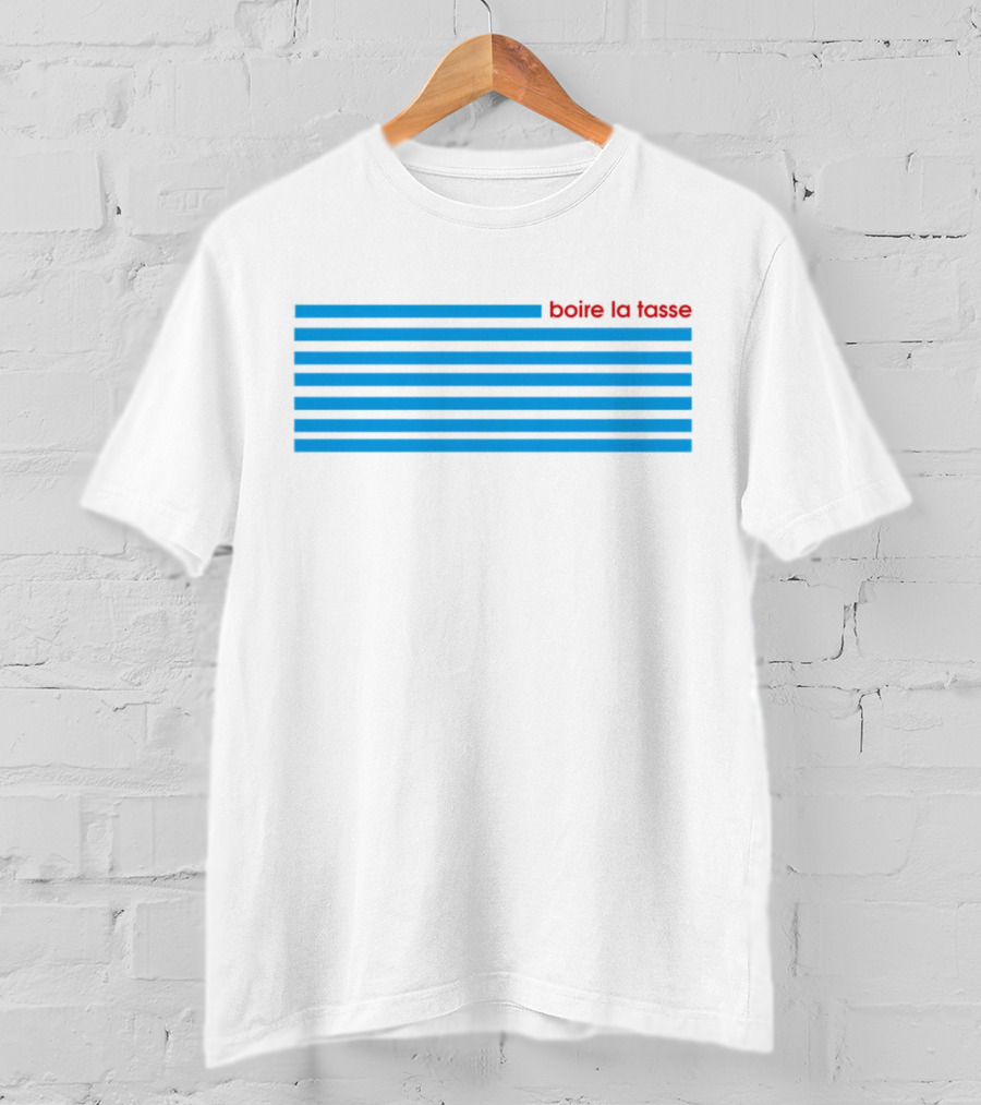 Boire La Tasse Striped Minimalist T-Shirt