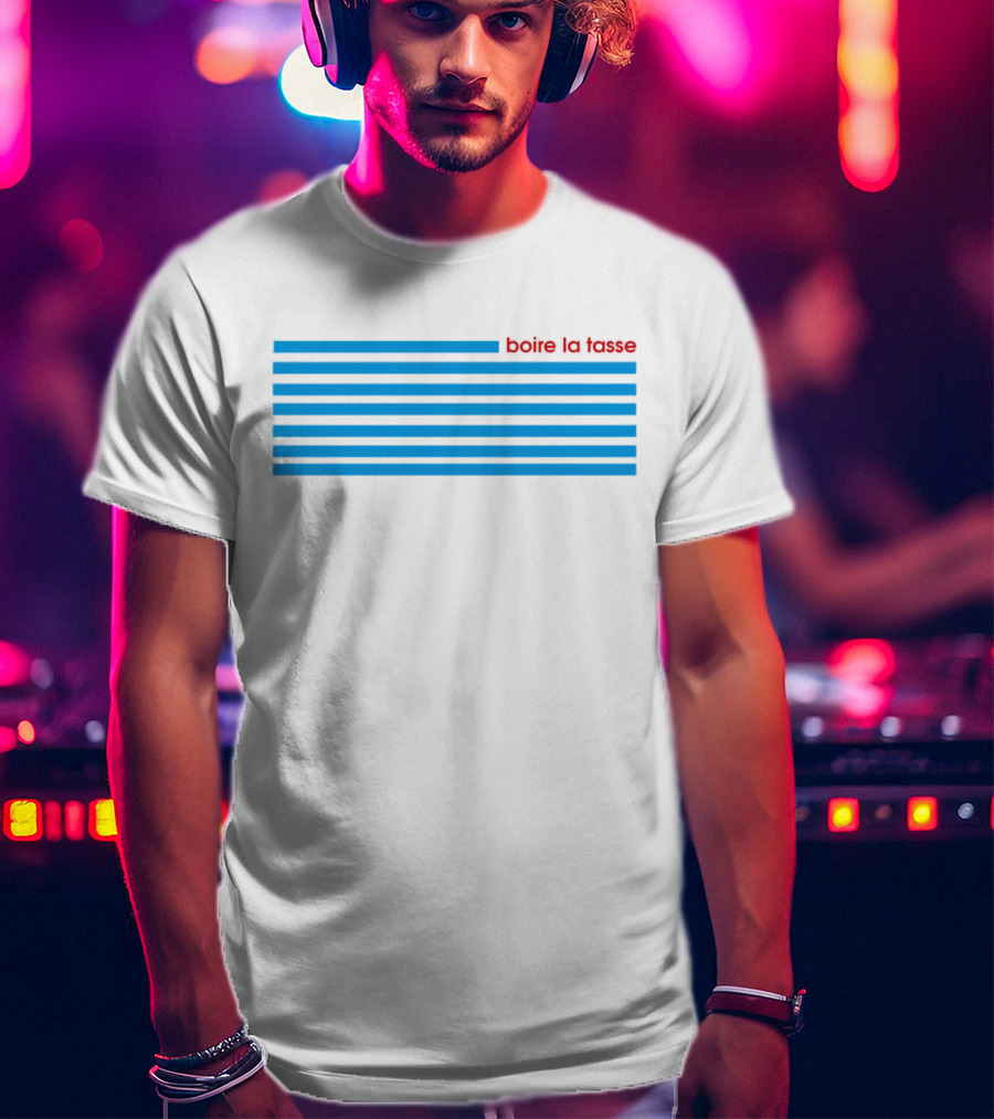 Boire La Tasse Striped Minimalist T-Shirt