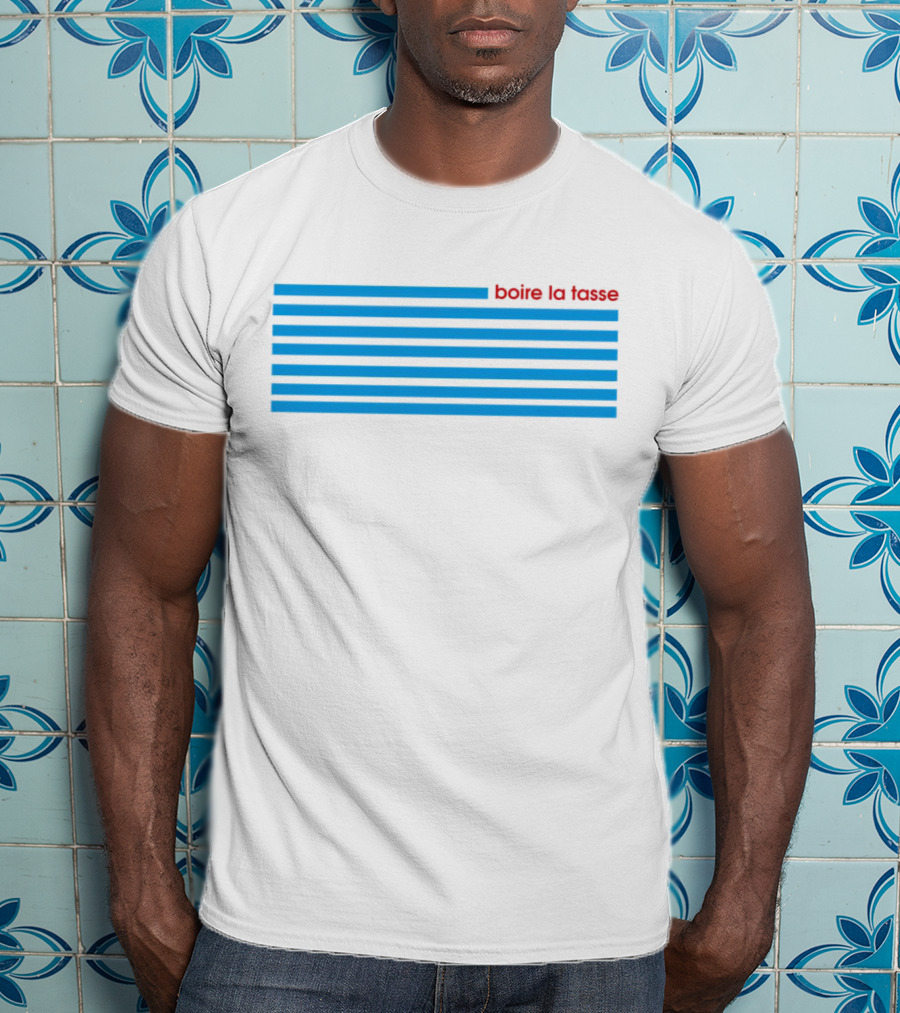Boire La Tasse Striped Minimalist T-Shirt