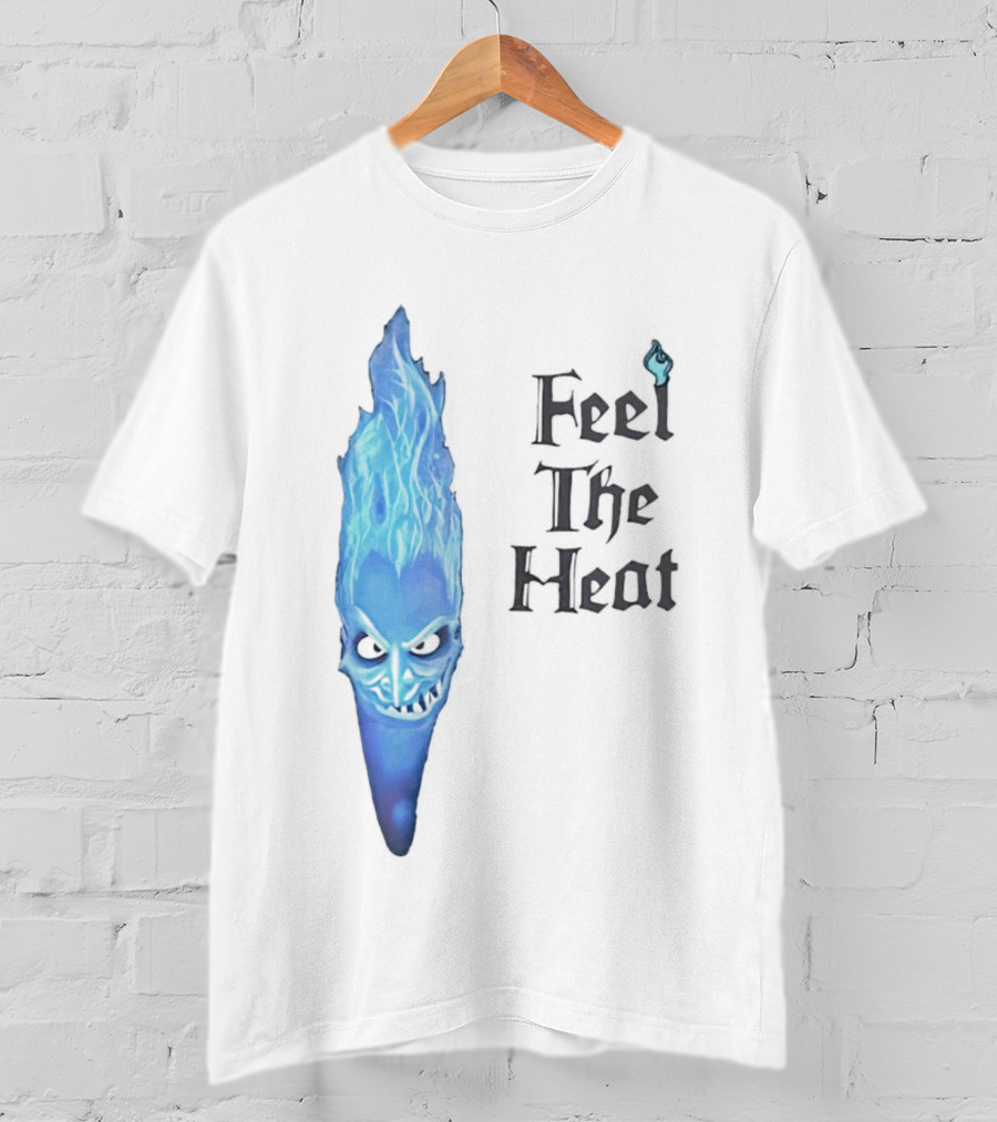 Hades Feel The Heat Blue Flame Head T-Shirt