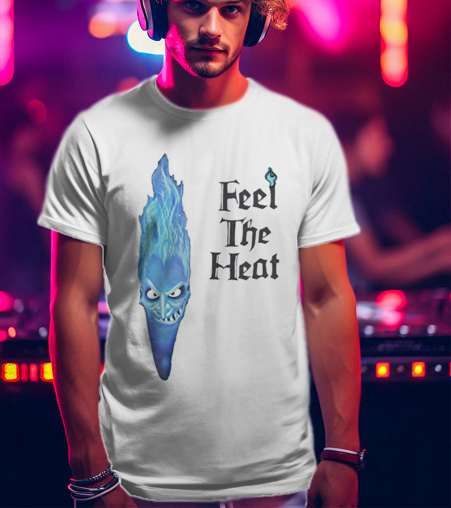 Hades Feel The Heat Blue Flame Head T-Shirt