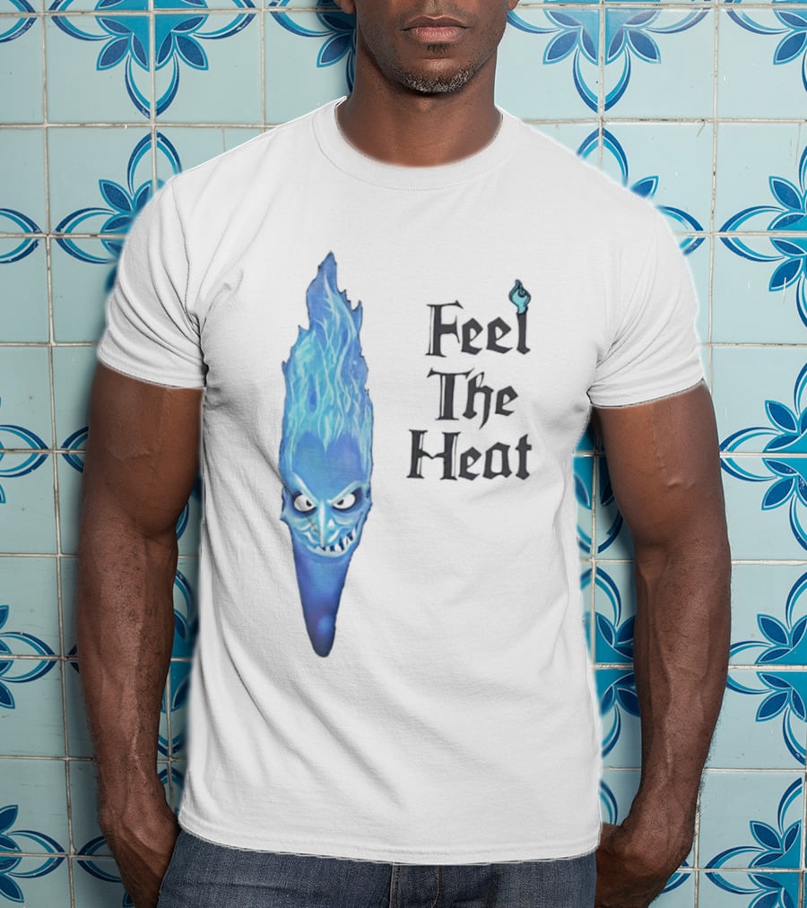 Hades Feel The Heat Blue Flame Head T-Shirt