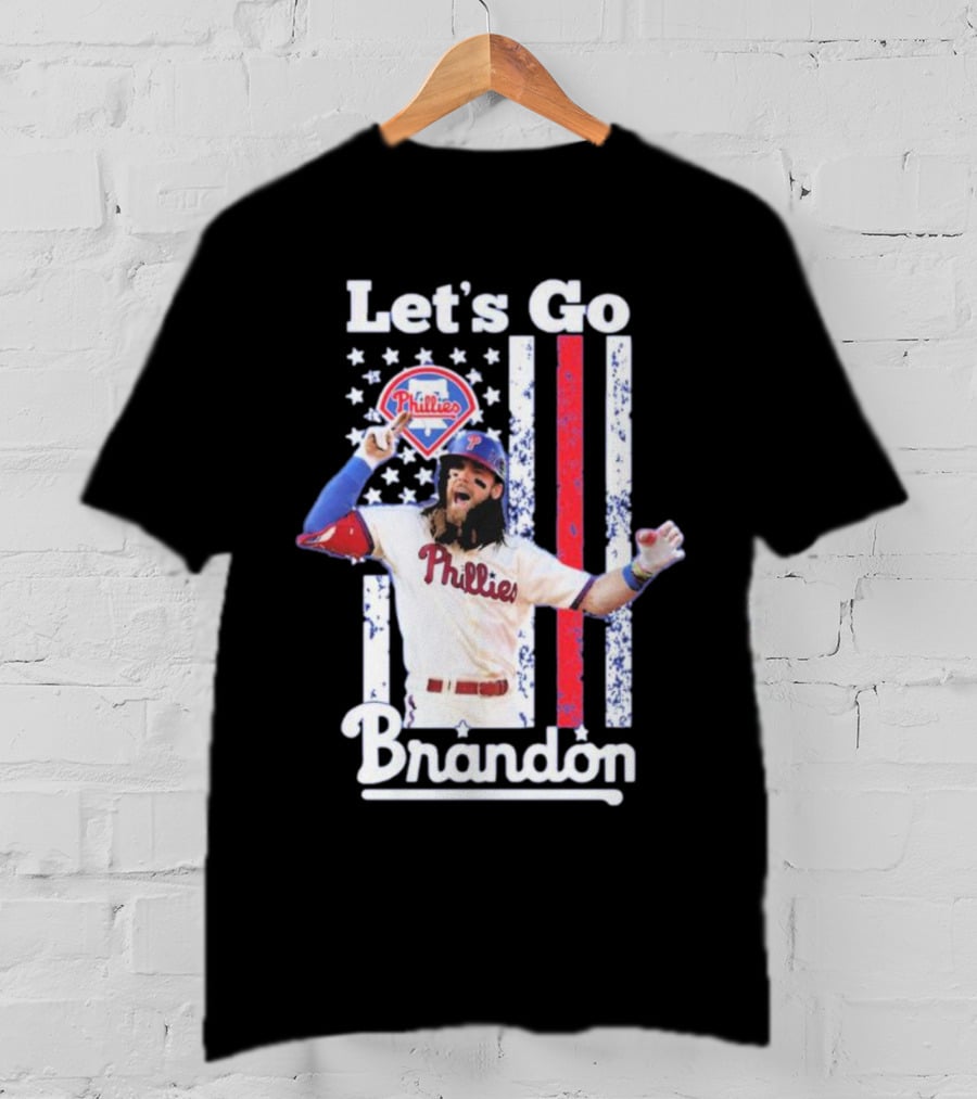 Let's Go Brandon Philadelphia Phillies American Flag T-Shirt