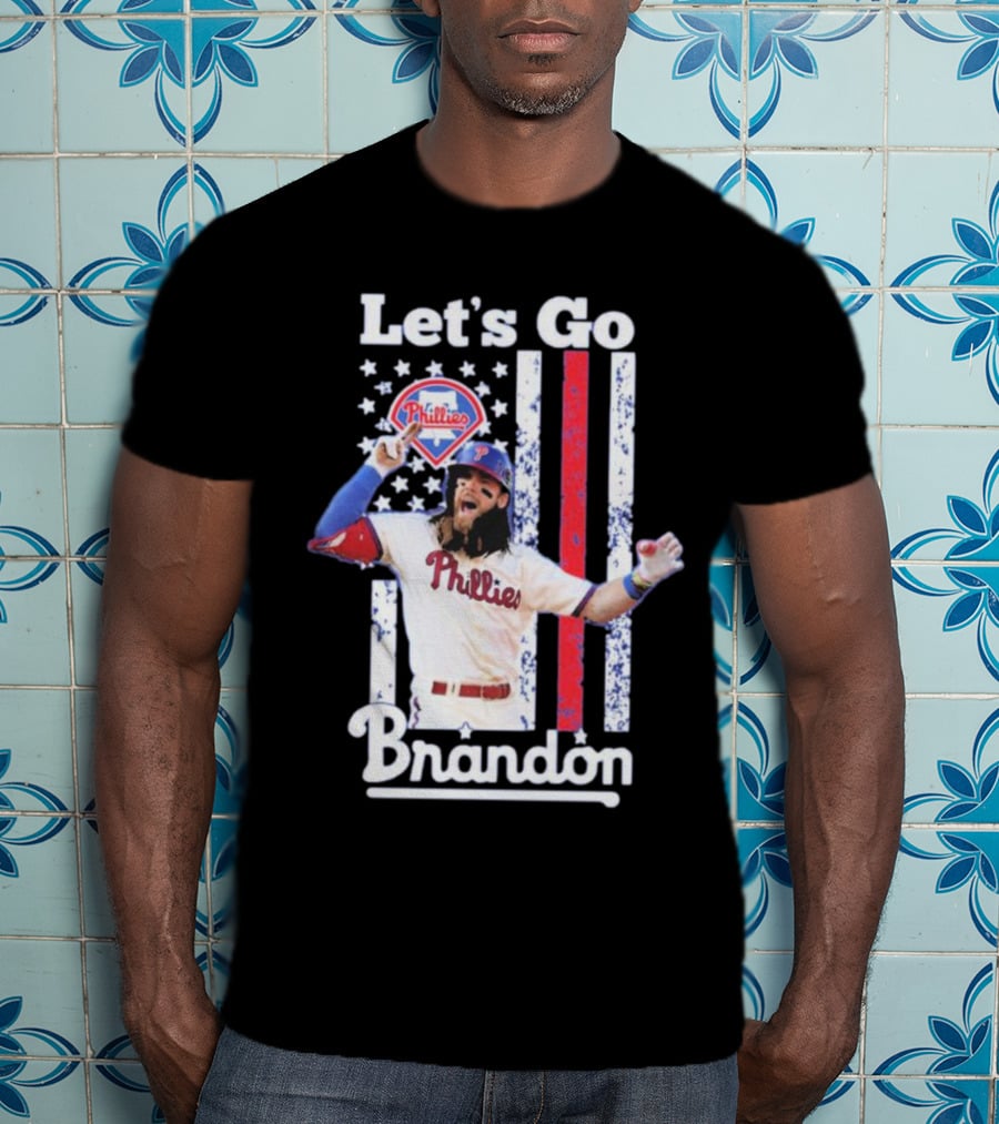 Let's Go Brandon Philadelphia Phillies American Flag T-Shirt