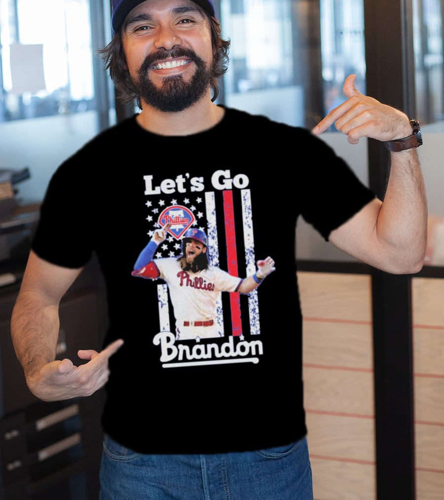 Let's Go Brandon Philadelphia Phillies American Flag T-Shirt