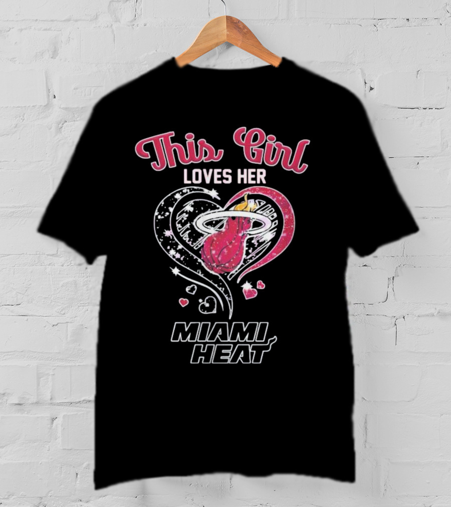 This Girl Loves Her Miami Heat Heart T-Shirt