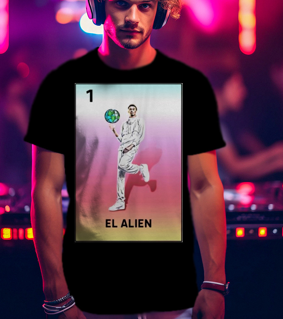 1 El Alien Basketball Earth Ball T-Shirt