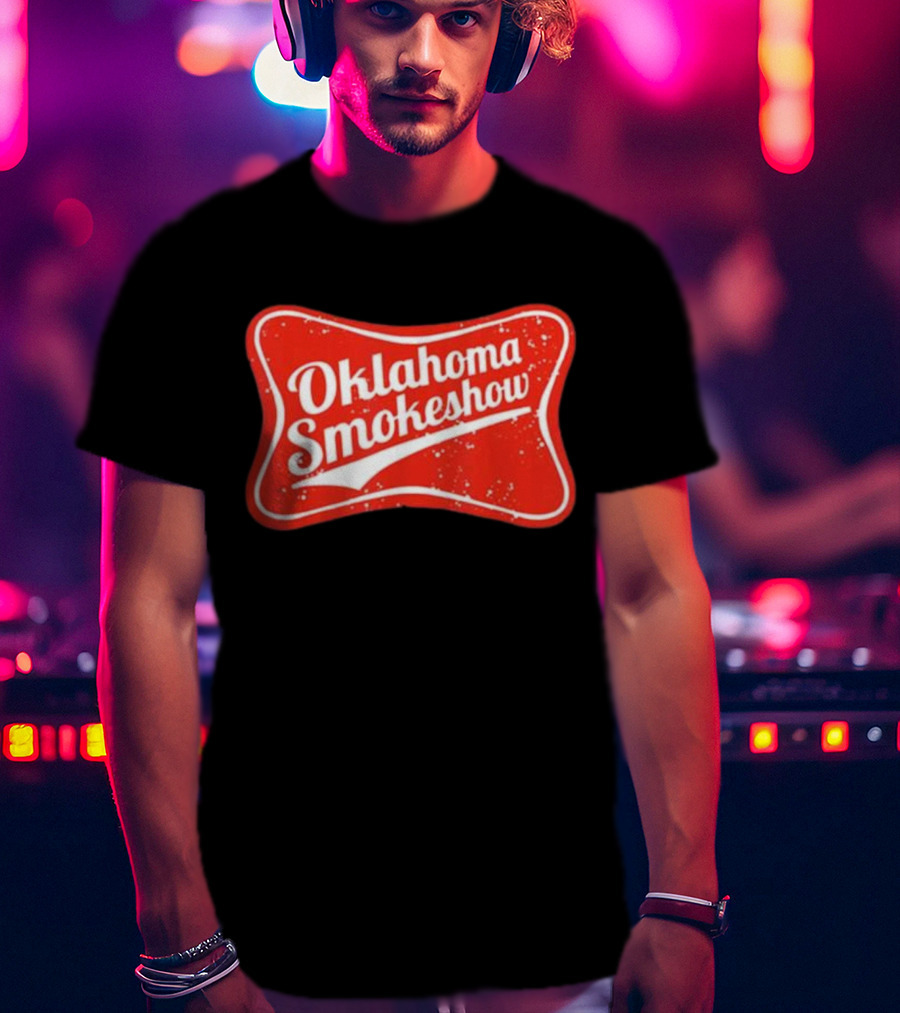 Oklahoma Smokeshow Retro Style Red T-Shirt