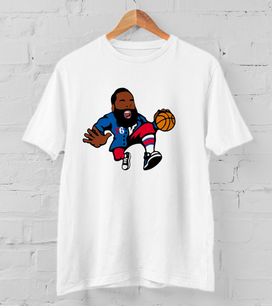 James Harden Cartoon 76 Basketball Philadelphia T-Shirt