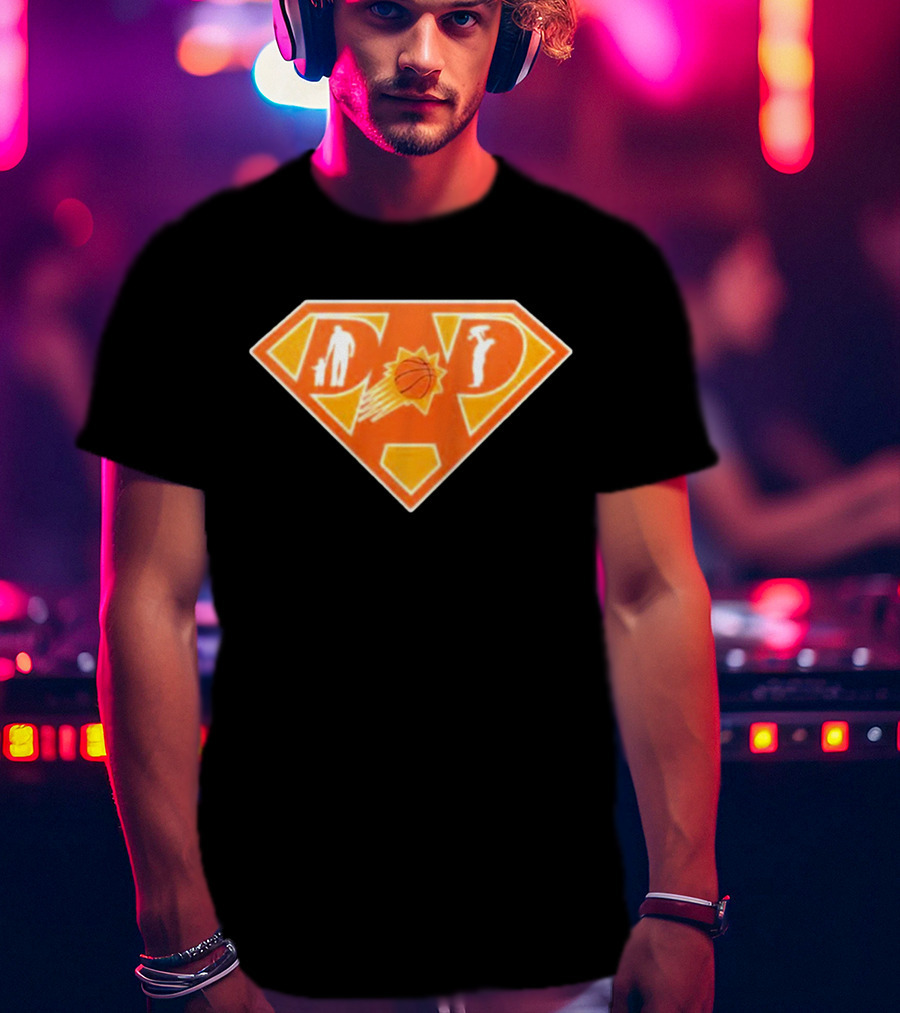 Phoenix Suns Super Dad Basketball Emblem Family Hero T-Shirt