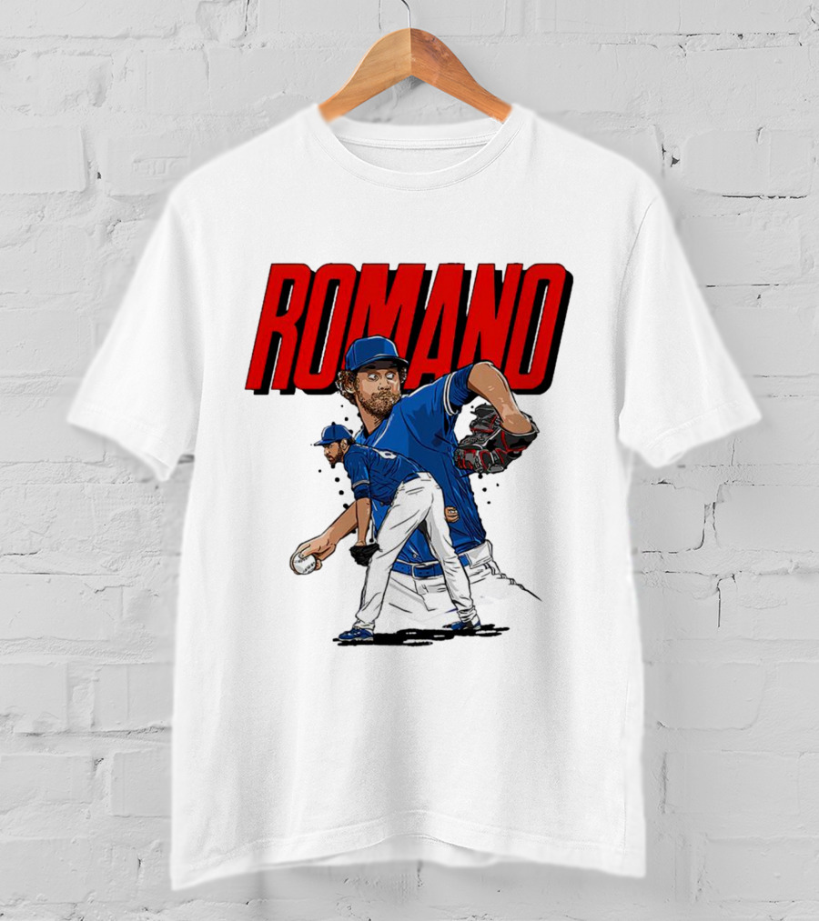 ROMANO Toronto Blue Jays Pitcher Baseball Action T-Shirt