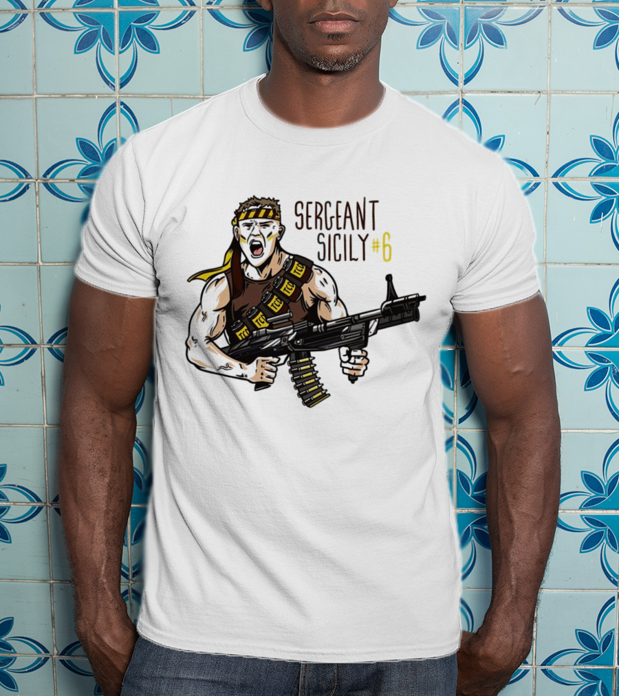 SERGEANT SICILY #6 TGC Ammunition Belt Action T-Shirt