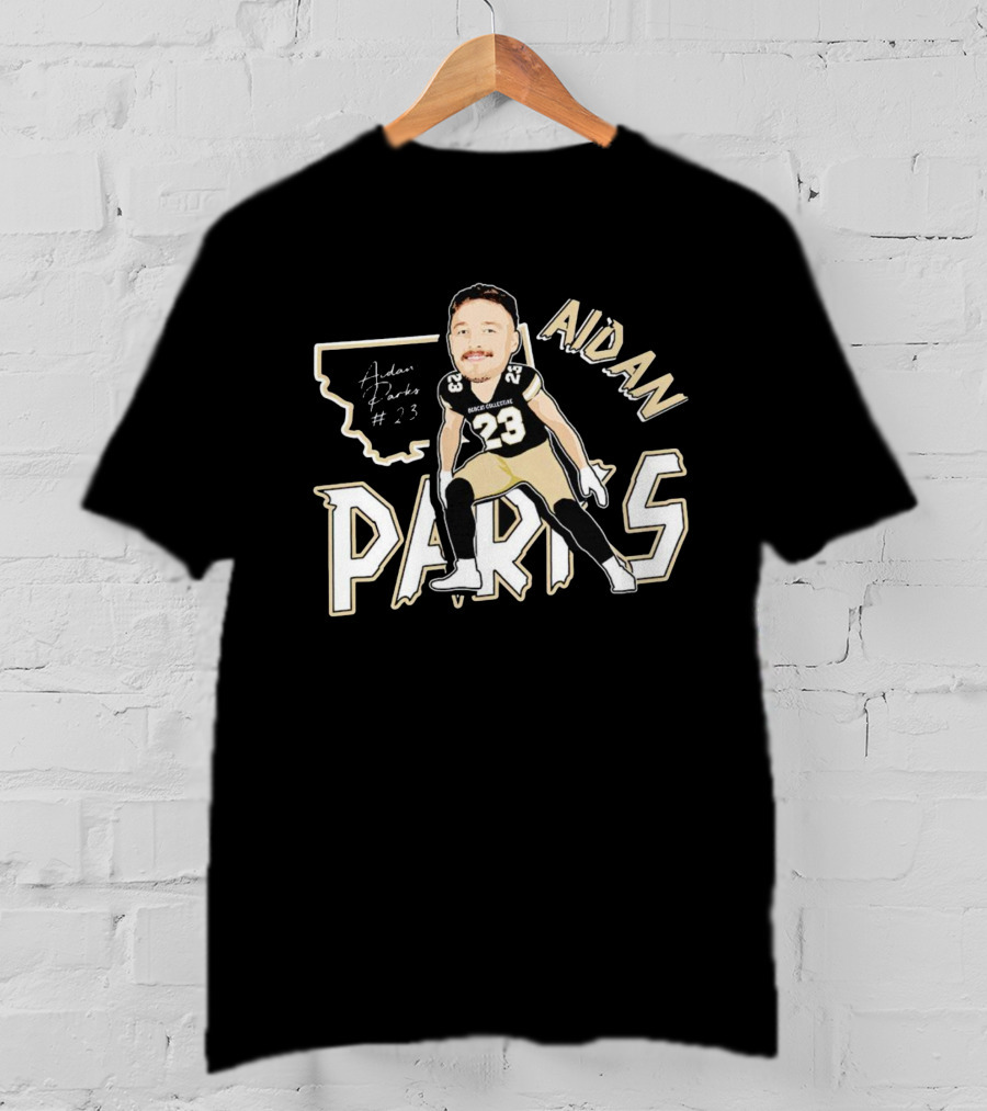 Aidan Parks #23 Montana State Bobcats Signature T-Shirt