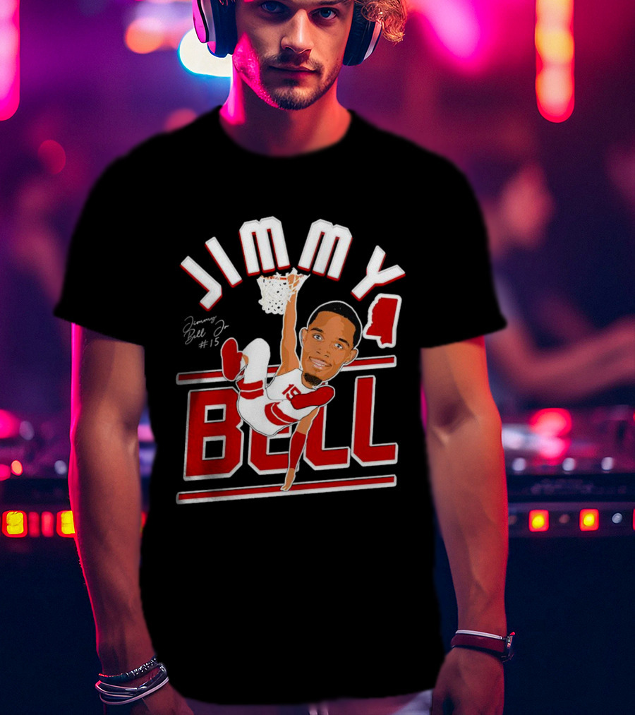 Jimmy Bell Jr. #15 Mississippi State Bulldogs Basketball Dunking T-Shirt