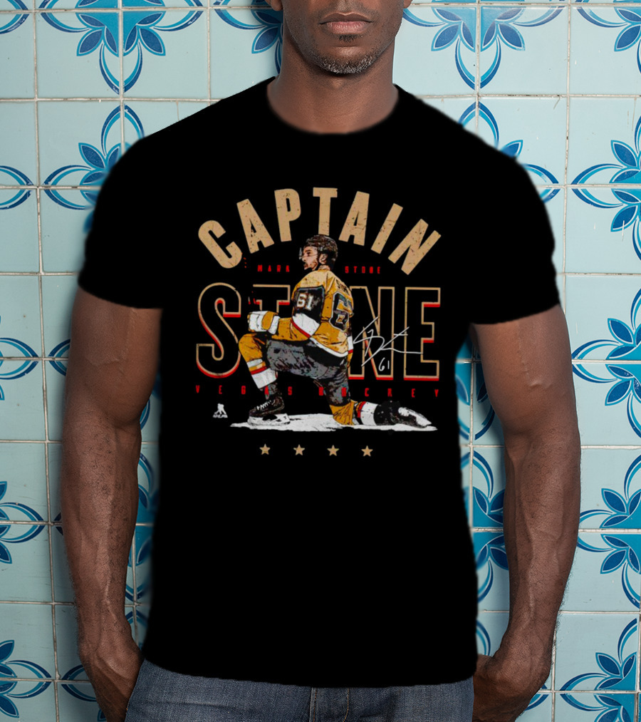 Mark Stone Vegas Hockey Captain Stone 61 Signature T-Shirt