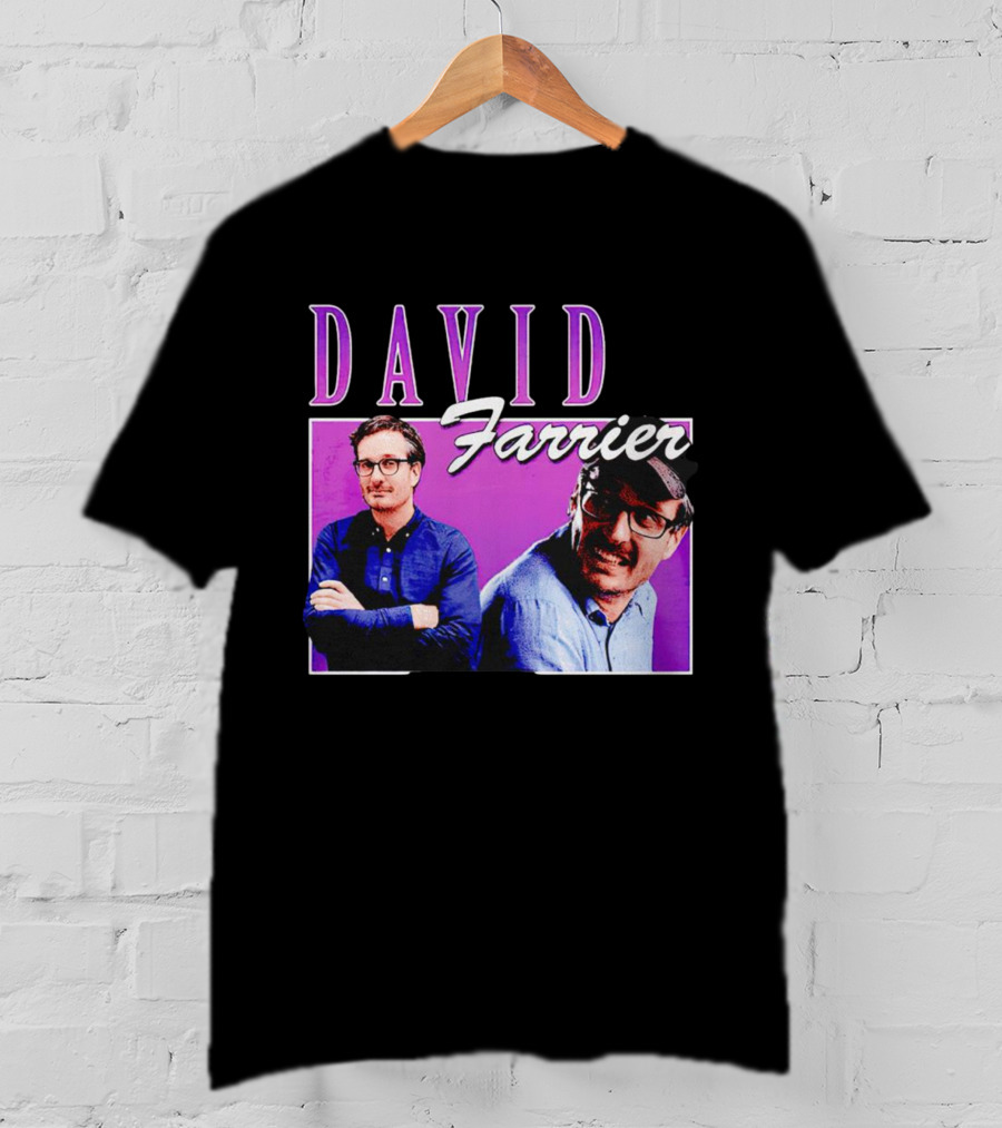 David Farrier Purple Retro Double Image T-Shirt