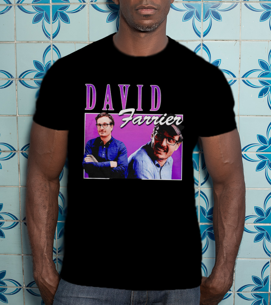 David Farrier Purple Retro Double Image T-Shirt