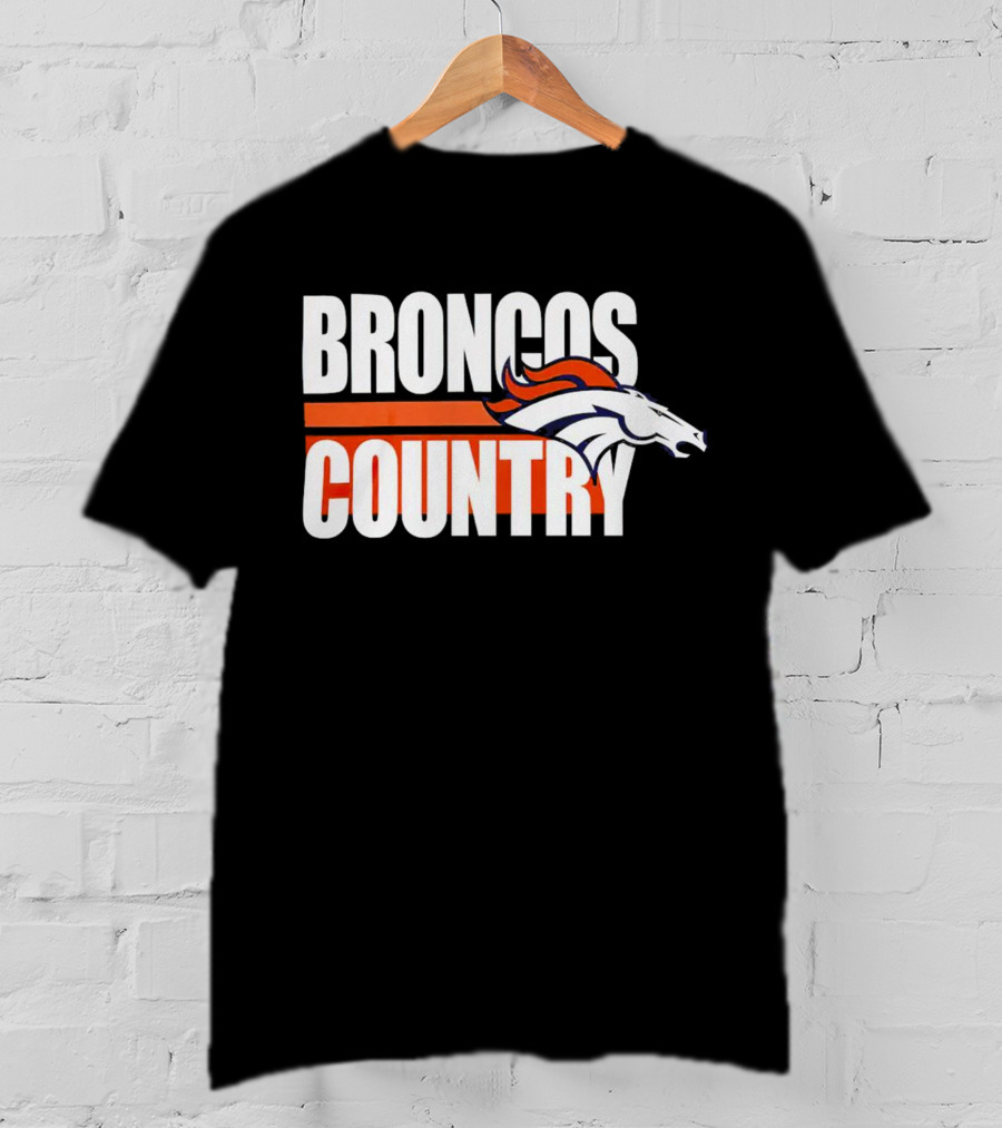 Denver Broncos Country Logo Blitz Essential T-Shirt