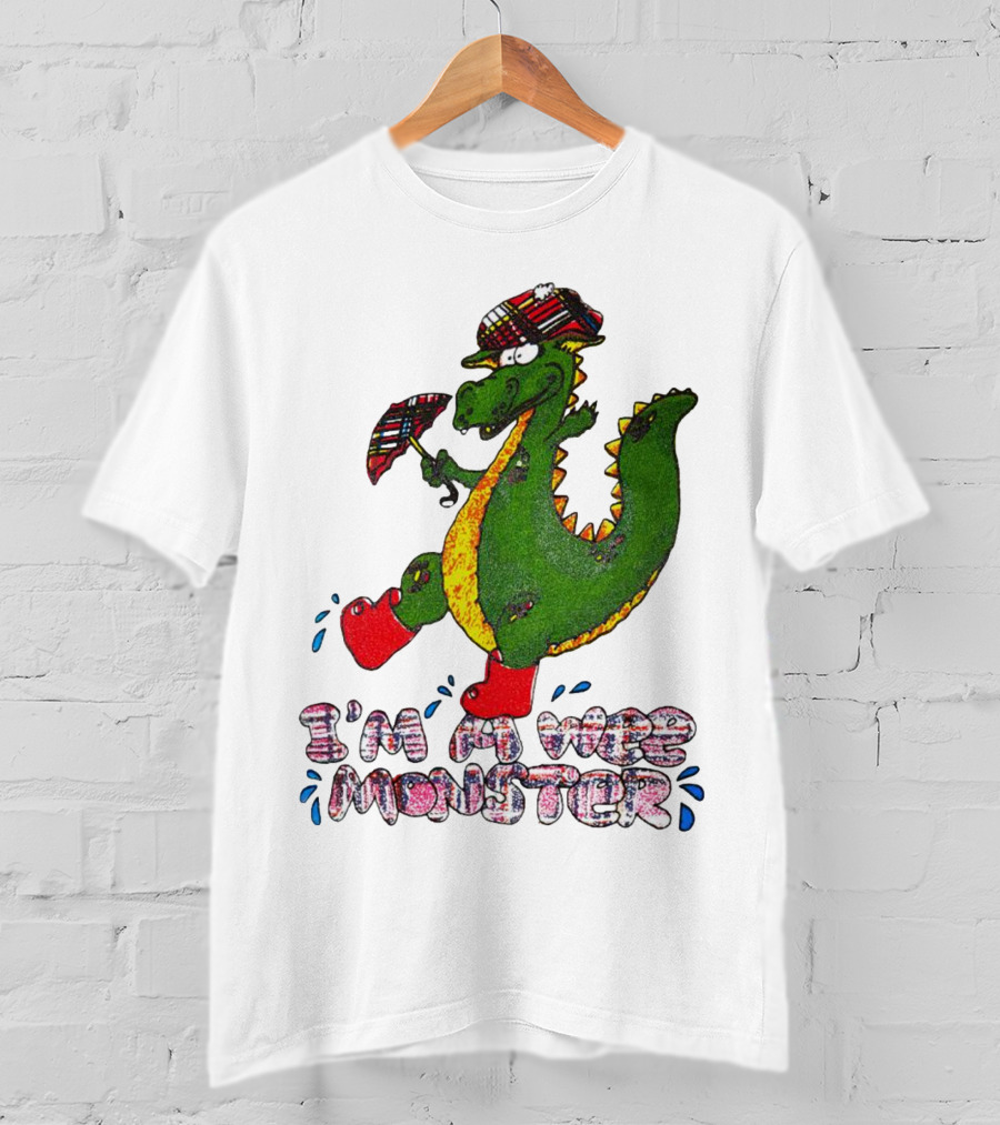 I’m A Wee Monster Scottish Dragon With Plaid Hat And Boots T-Shirt