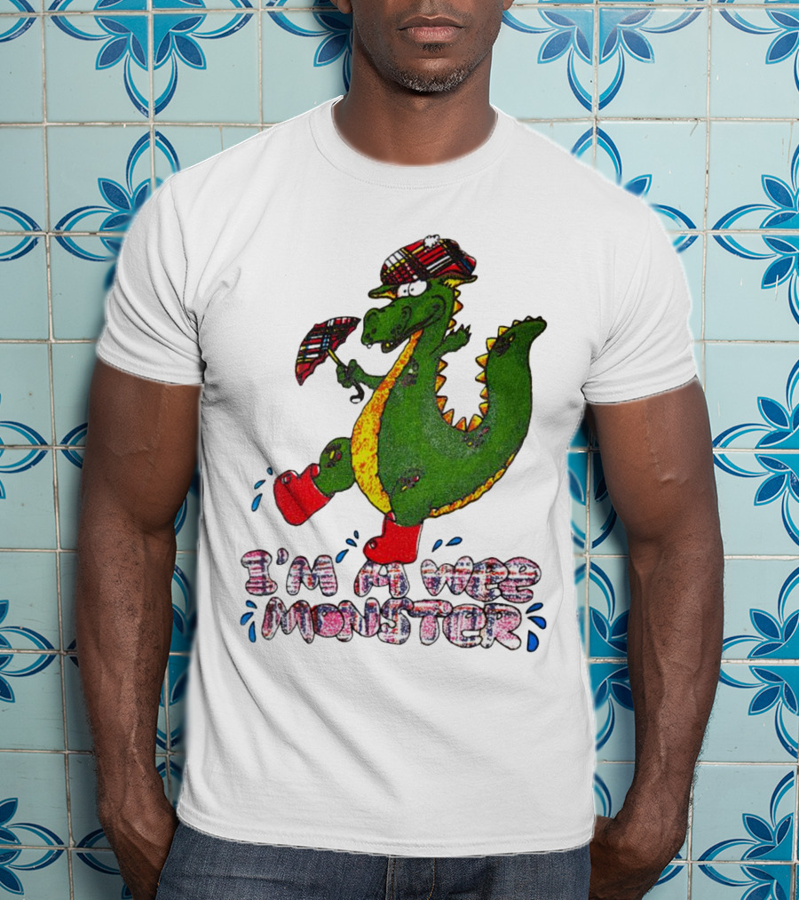 I’m A Wee Monster Scottish Dragon With Plaid Hat And Boots T-Shirt