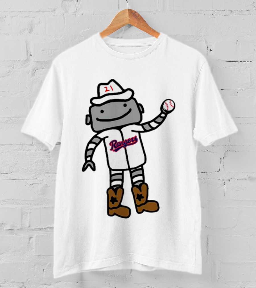 Rangers Robot 21 Baseball Texas Rangers T-Shirt
