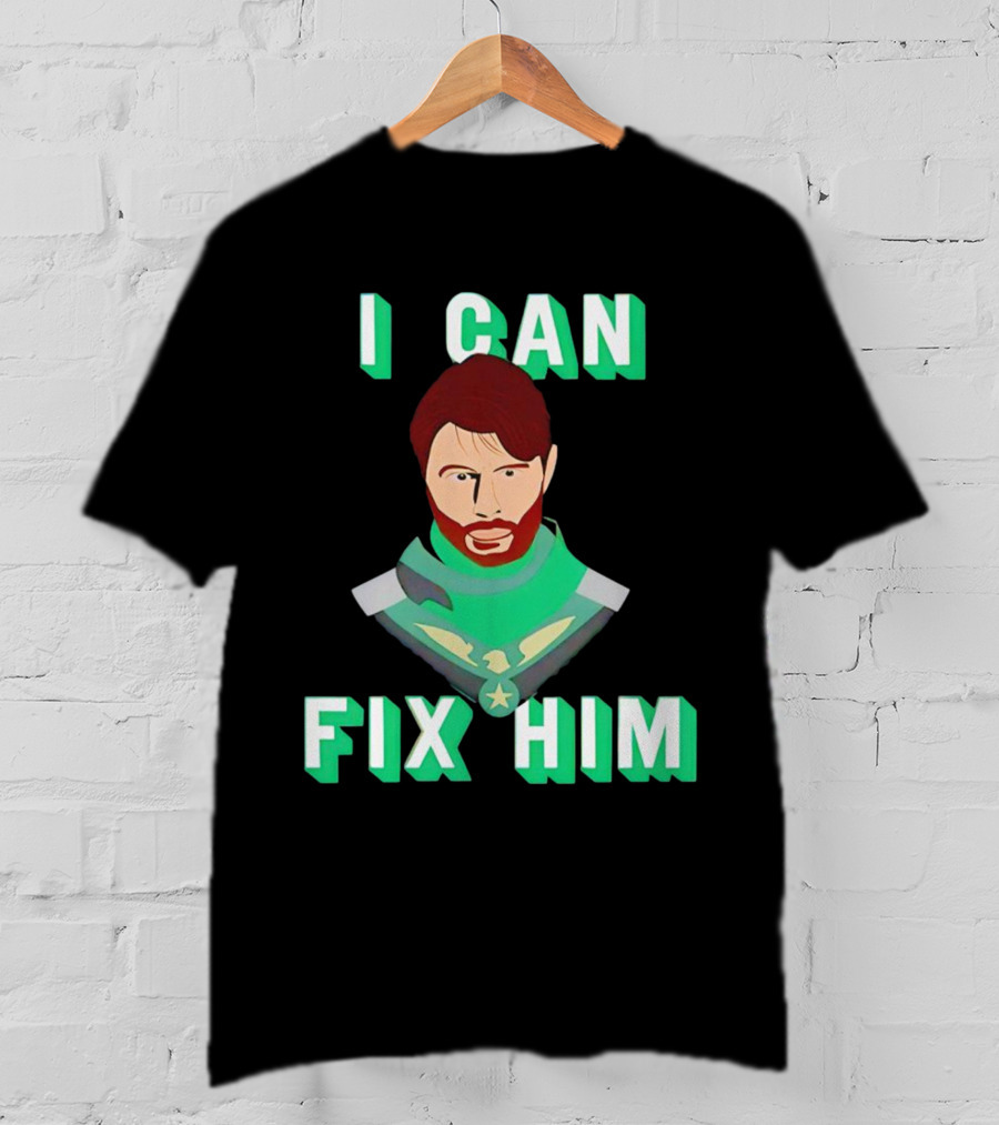 Nerdy Squirrel Studios Soldier Boy I Can Fix Him Superhero T-Shirt