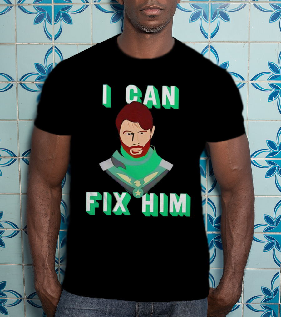 Nerdy Squirrel Studios Soldier Boy I Can Fix Him Superhero T-Shirt