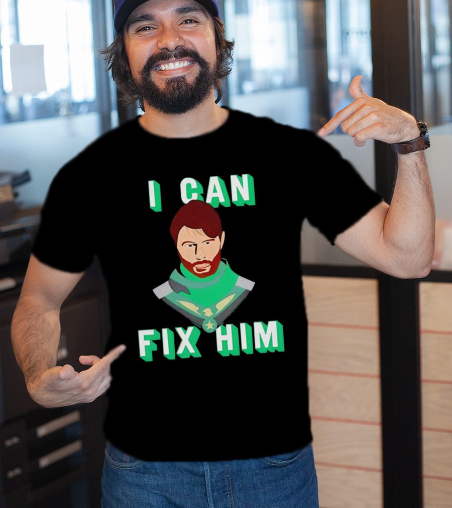 Nerdy Squirrel Studios Soldier Boy I Can Fix Him Superhero T-Shirt