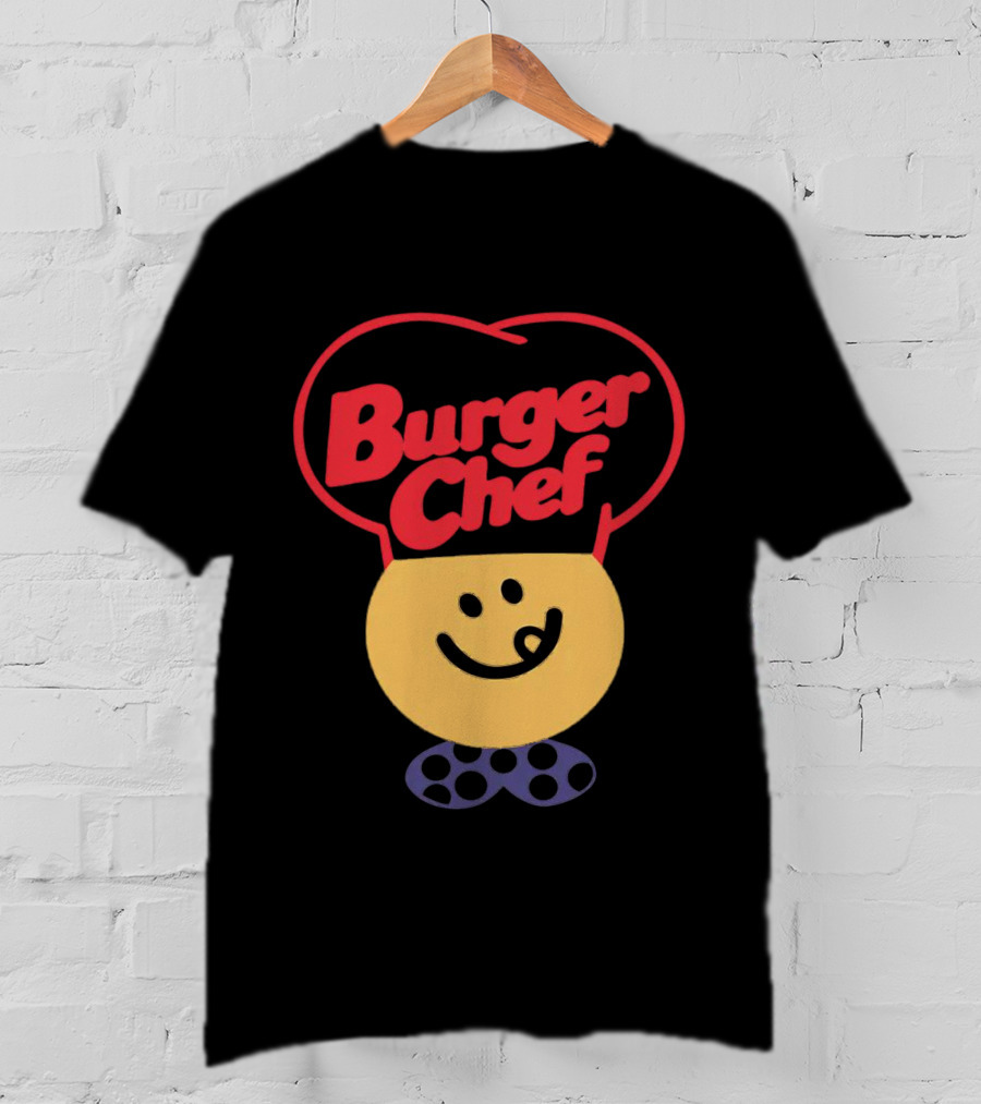 Burger Chef Happy Smiley Face With Chef Hat T-Shirt