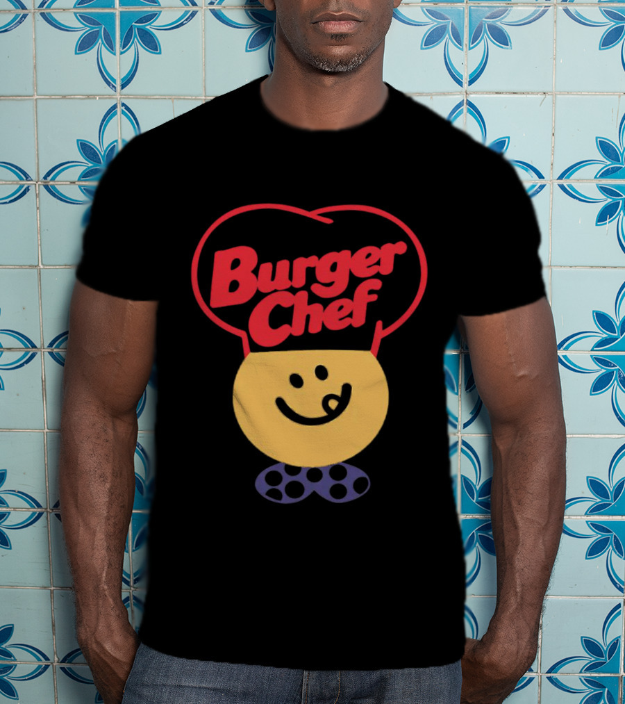 Burger Chef Happy Smiley Face With Chef Hat T-Shirt