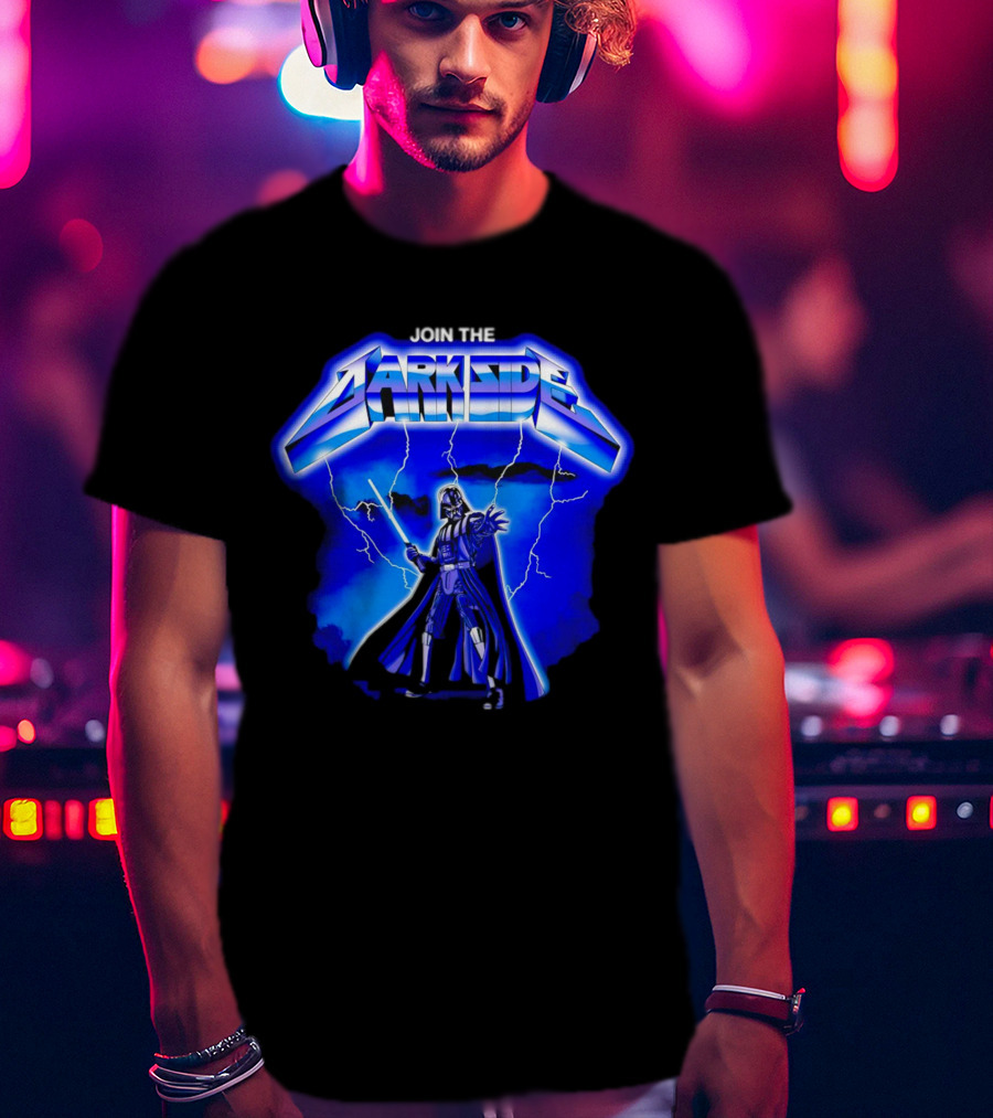 Join The Dark Side Darth Vader Lightning Star Wars T-Shirt